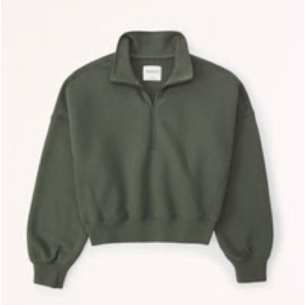 Abercrombie Sunday Half-Zip Olive Pullover